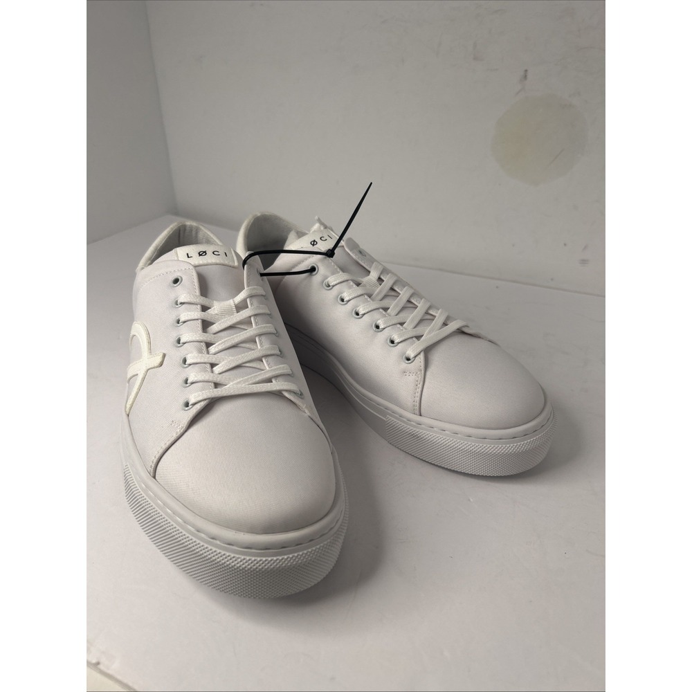 Loci  White Nine Vegan‎ Low-Top Court Sneaker Shoes Size EU 44 US 10.5